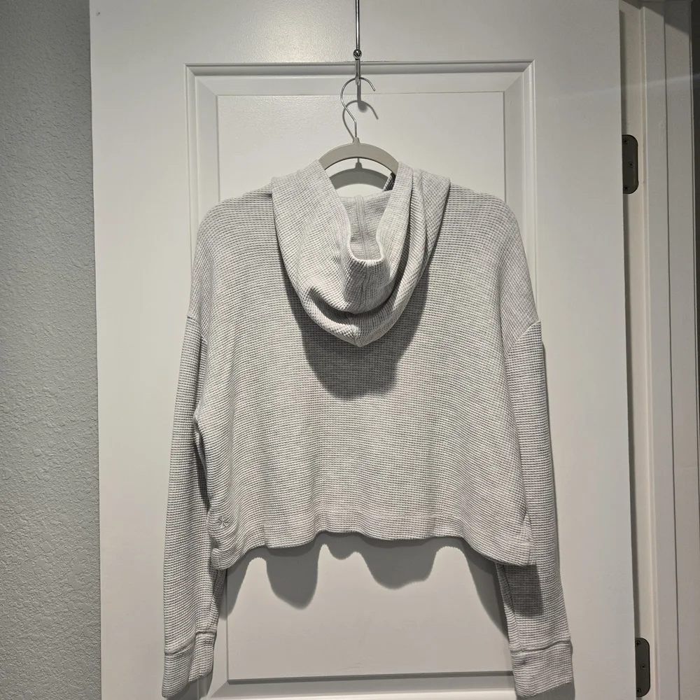 Atheta Coaster Waffle Hoodie in Light Heather Grey Women's Size Small - Picture 5 of 11